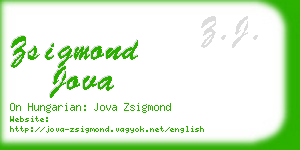 zsigmond jova business card